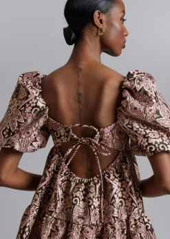 Puff Sleeve Mini Dress