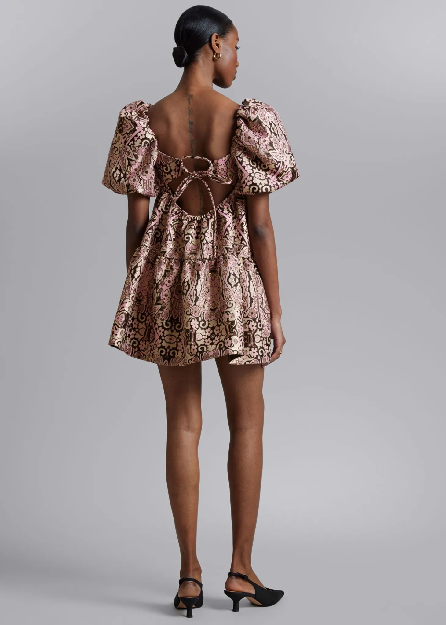 Puff Sleeve Mini Dress