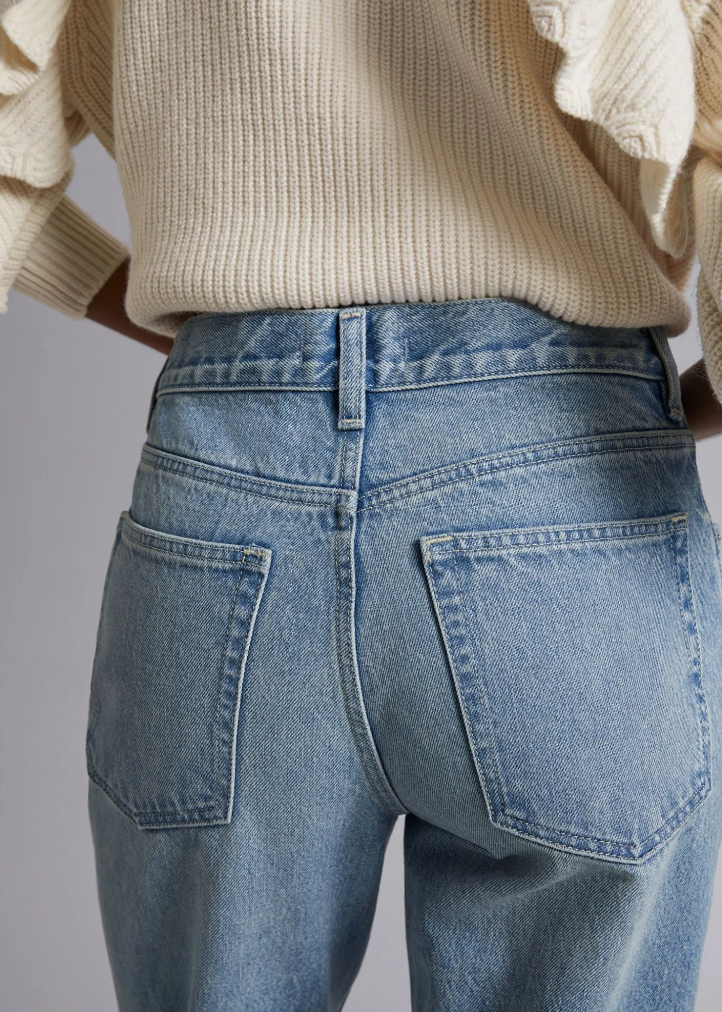Rett Frynsete Jeans
