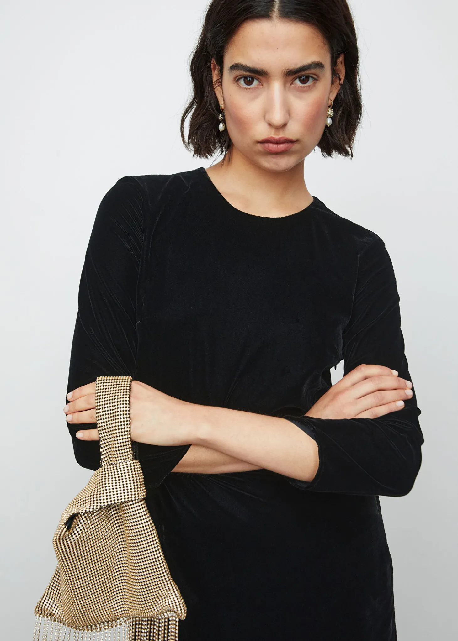Rhinestone Studded Clutch Bag