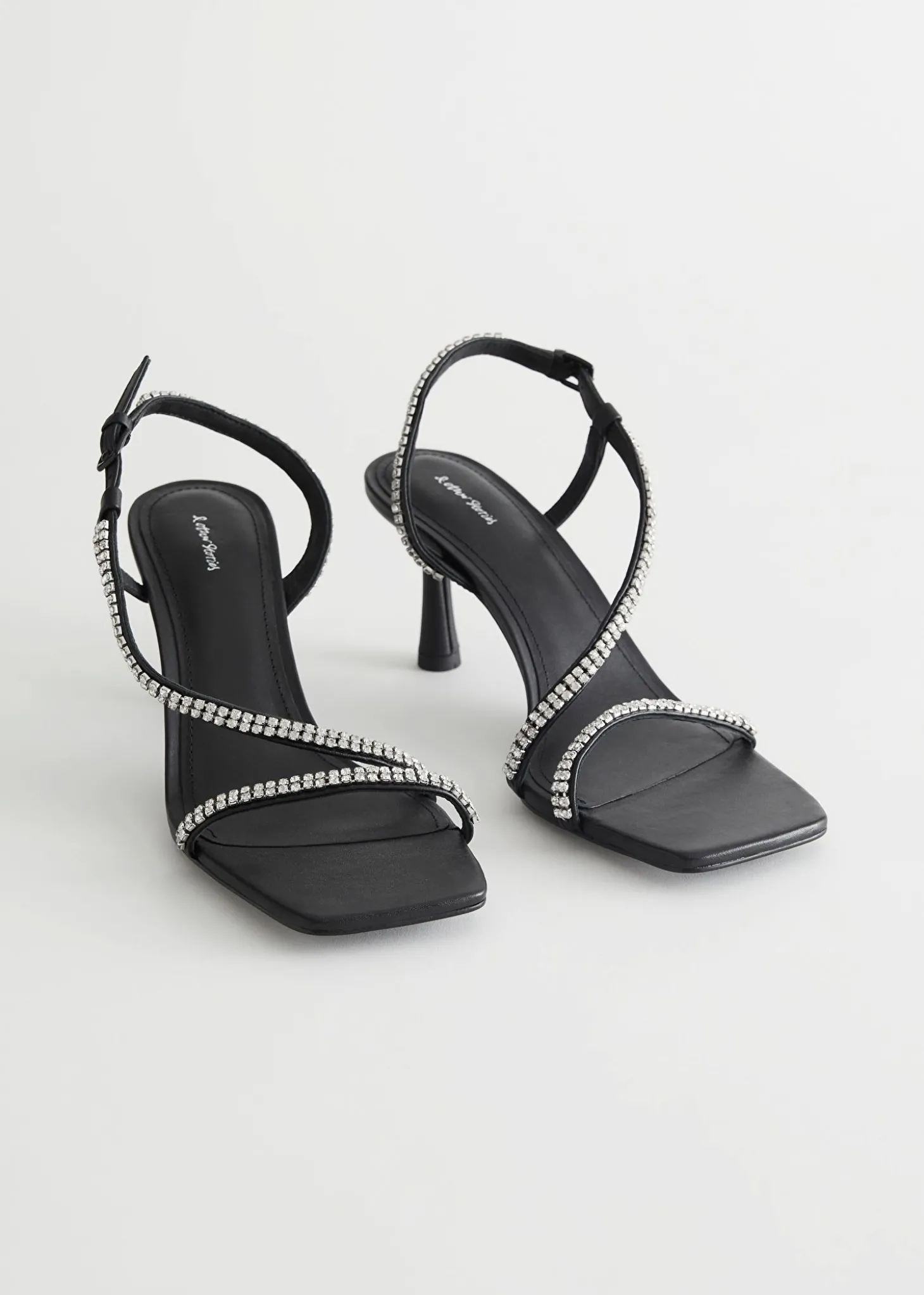 Rhinestone-Sandaler Med Reimhael