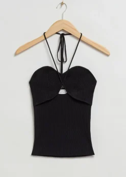 Ribbet Halterneck Bustier Topp