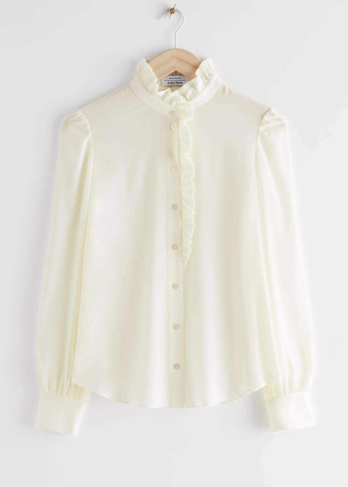 Ruffled Mulberry Silk Bluse