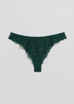 Scalloped Blonde Tanga