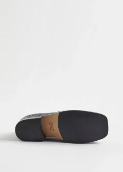Skinnloafers Med Kvadratisk Ta