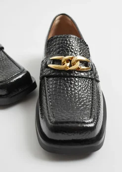 Skinnloafers Med Kvadratisk Ta