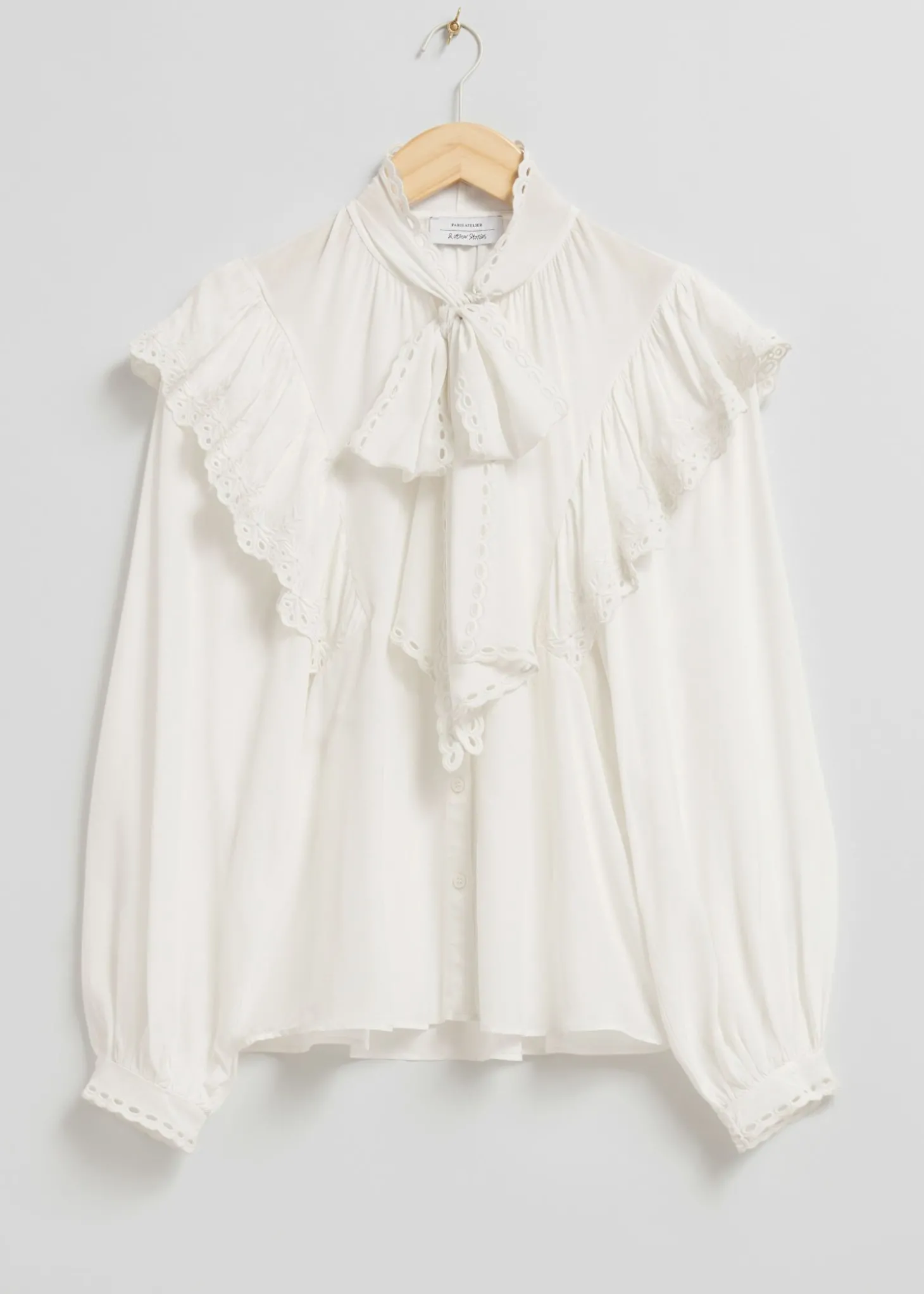 Skjoldet Ruffle Bluse