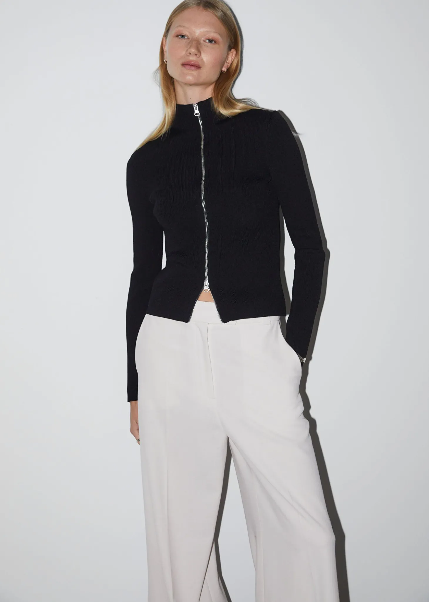 Slank Cardigan Med Glidelas