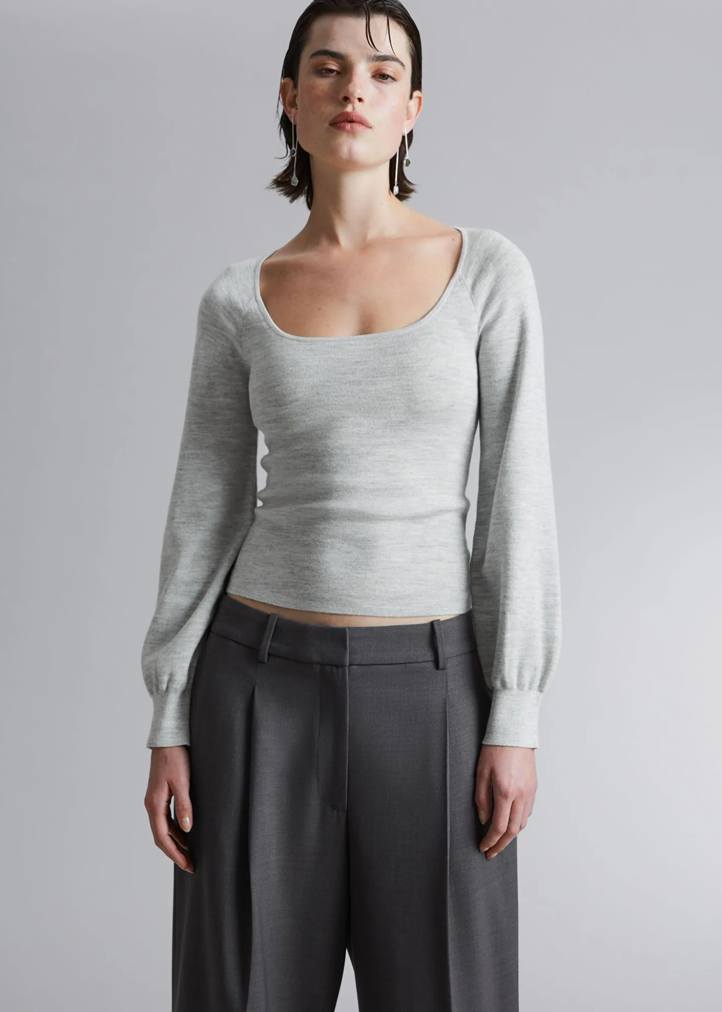 Slim-Fit Myk Strikket Topp