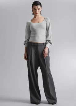 Slim-Fit Myk Strikket Topp