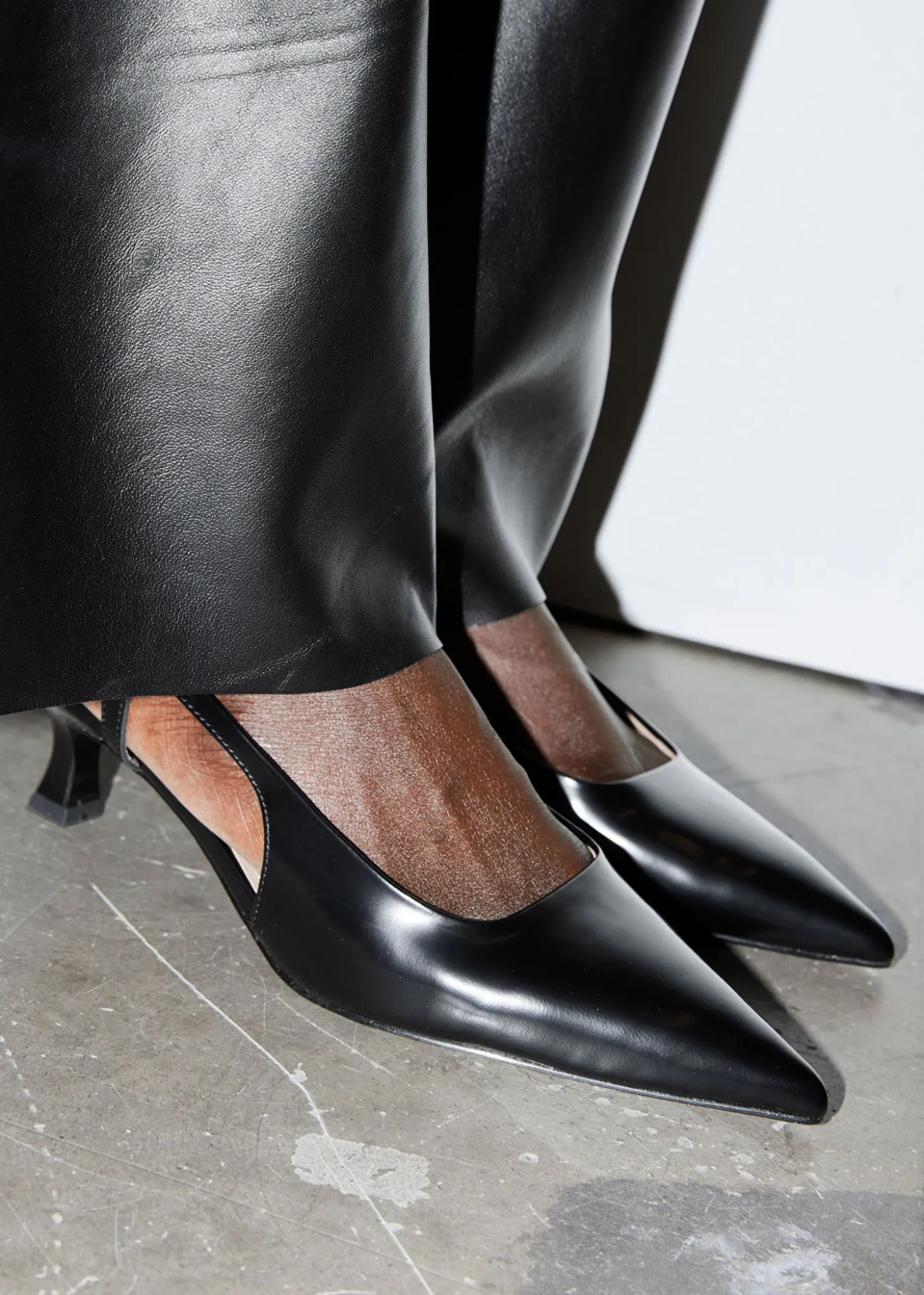 Slingback Skinnpumper