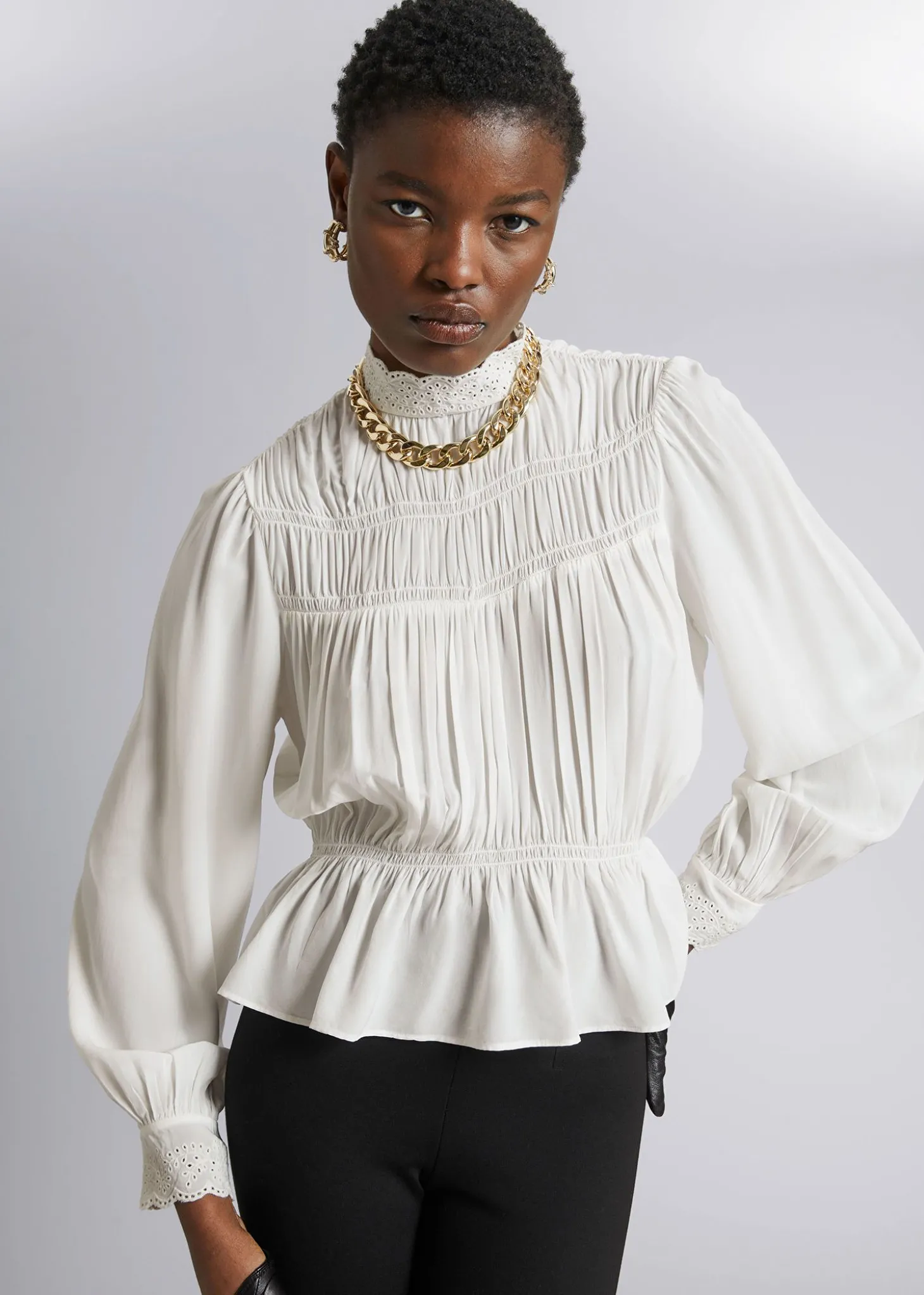 Smocked Bluse