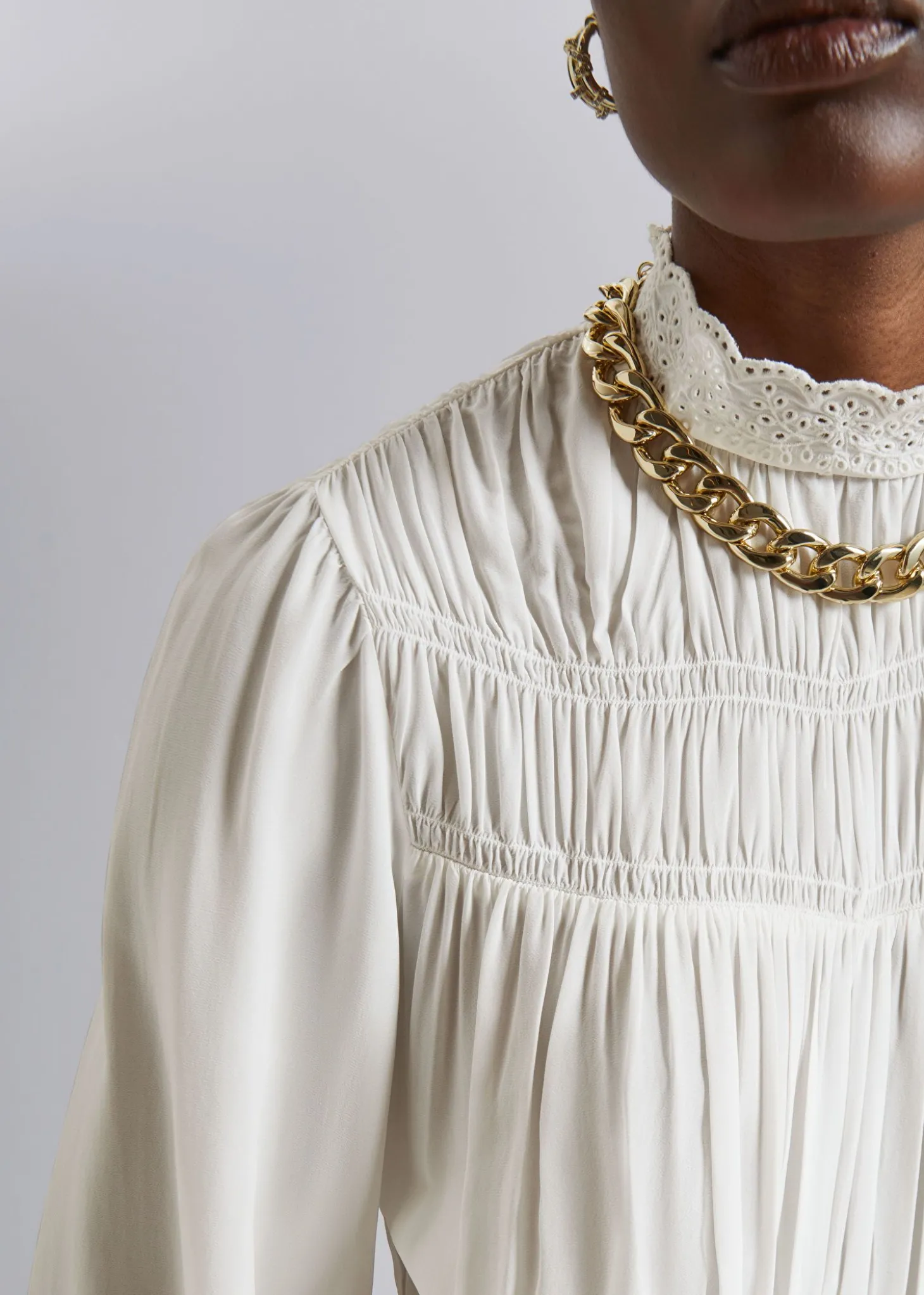 Smocked Bluse