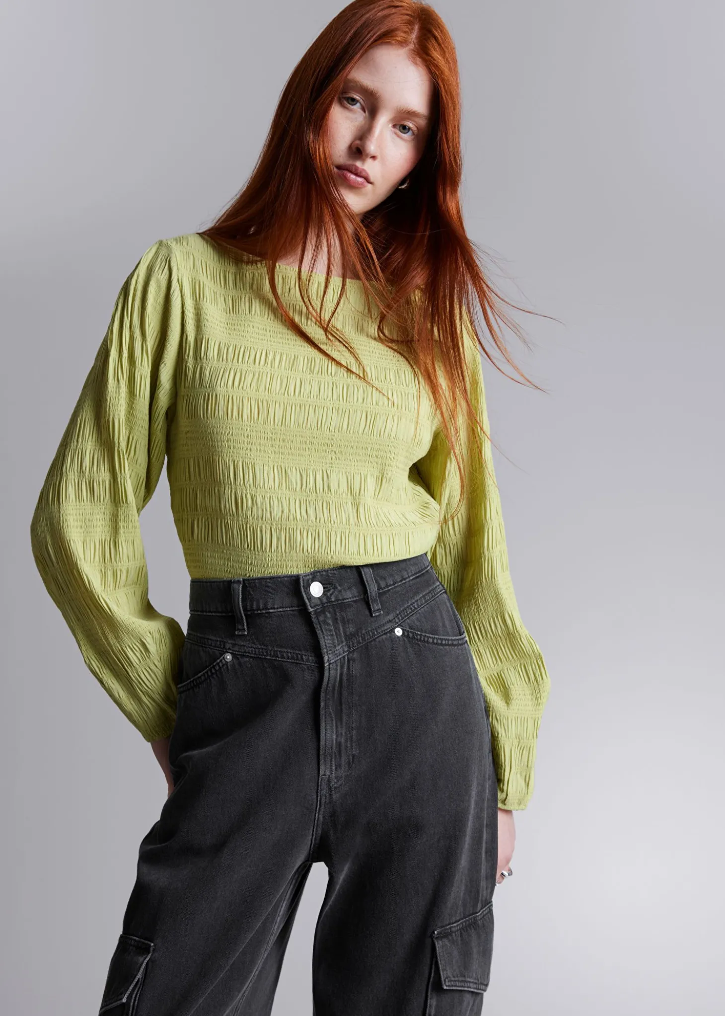 Smocked Bluse