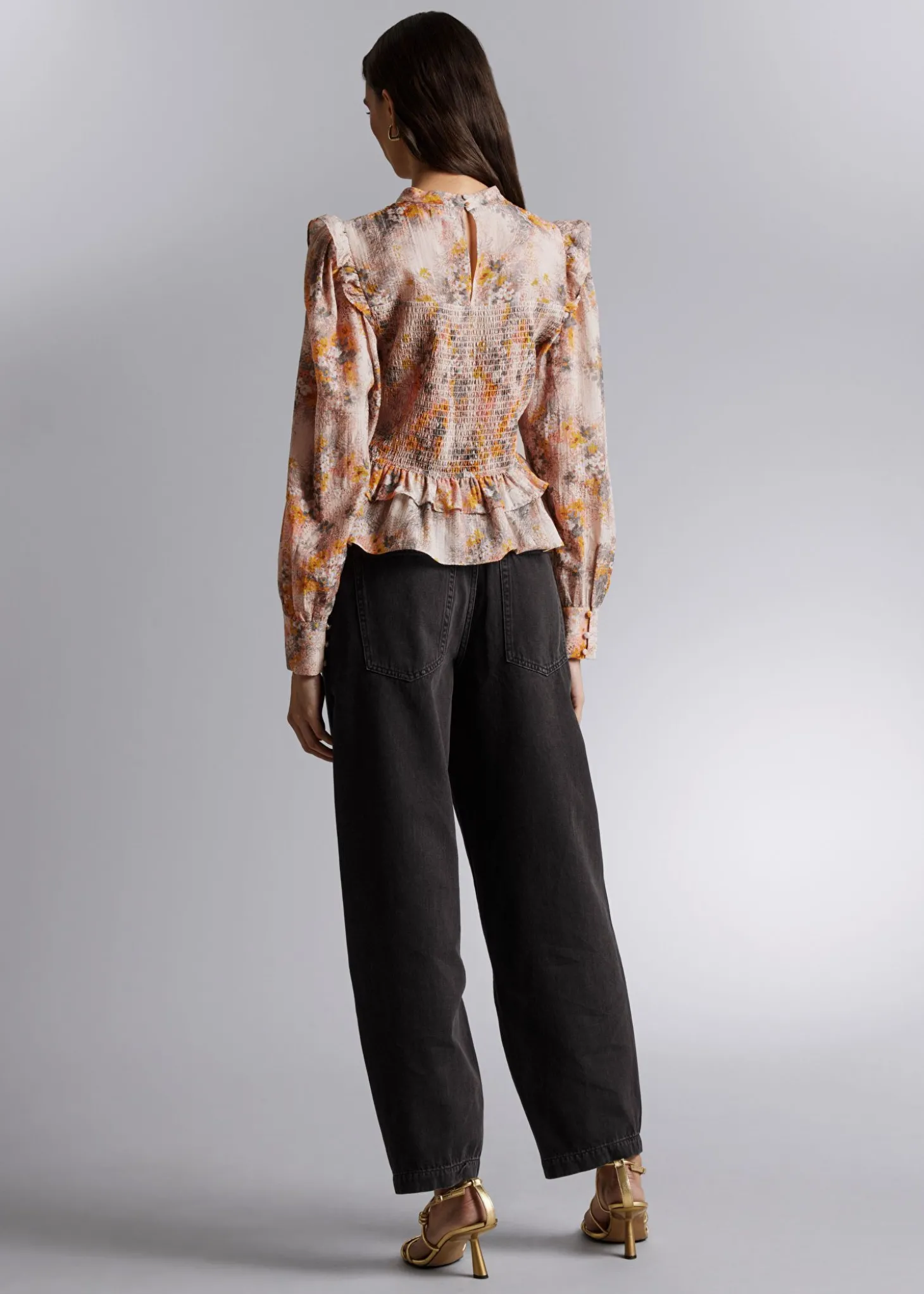 Smocked Frill Bluse