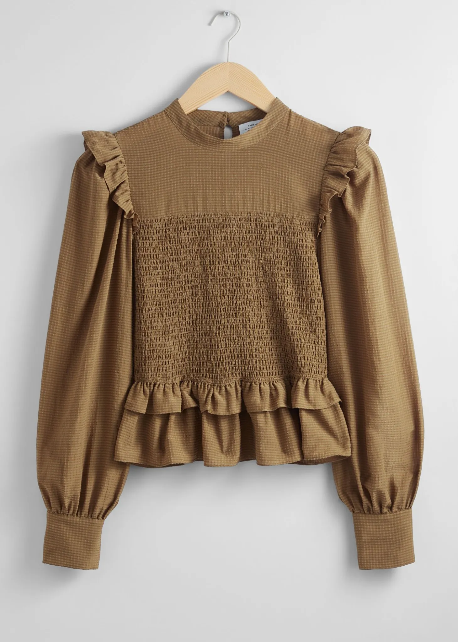 Smocked Frill Bluse