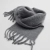 Stort Mohair-Blend Skjerf