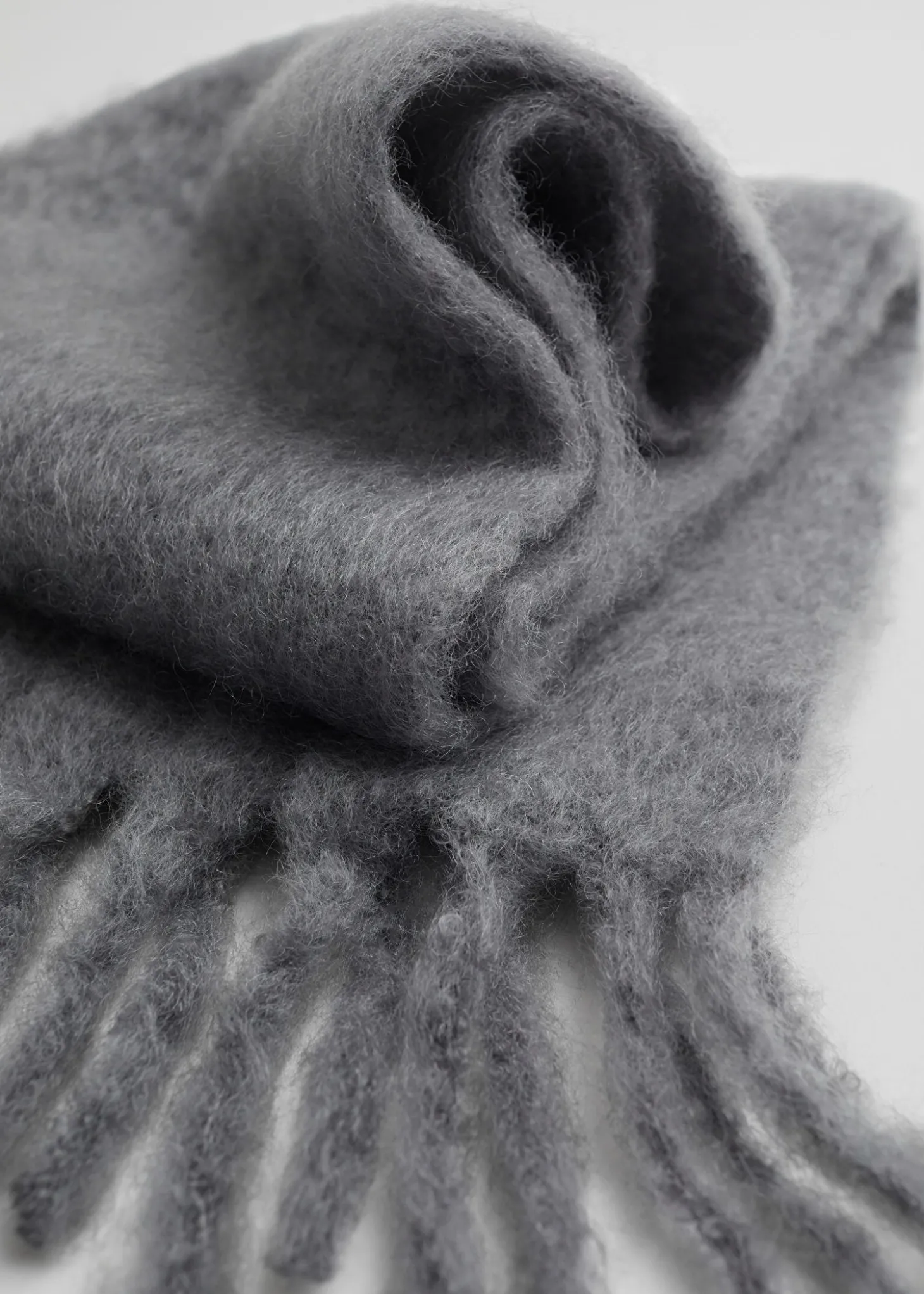 Stort Mohair-Blend Skjerf
