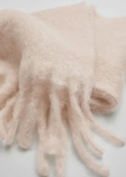 Stort Mohair-Blend Skjerf
