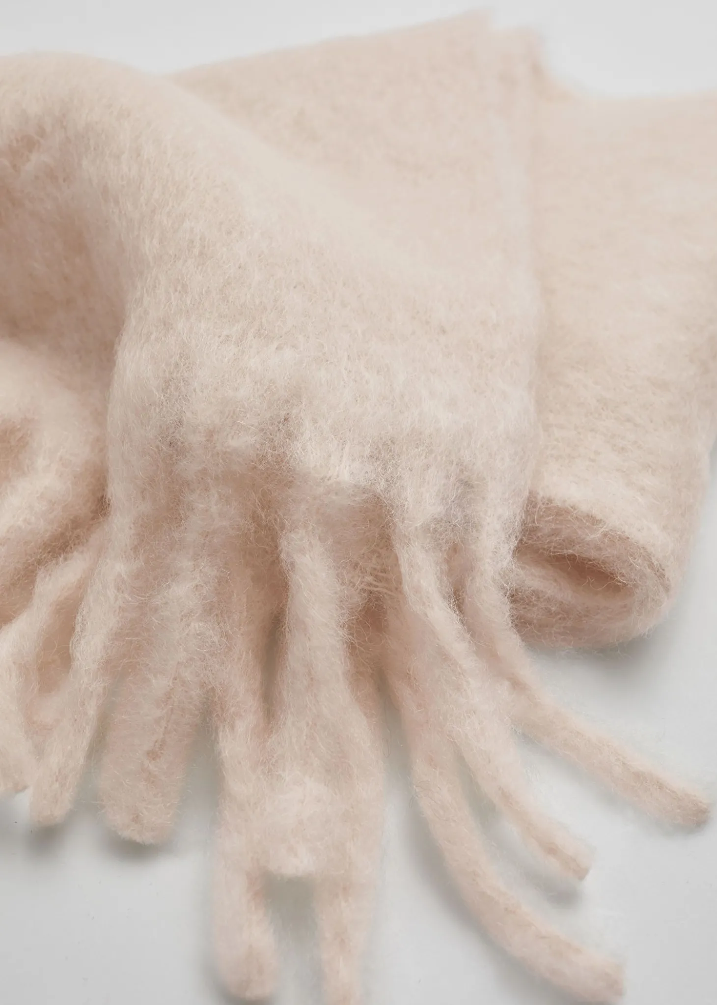 Stort Mohair-Blend Skjerf
