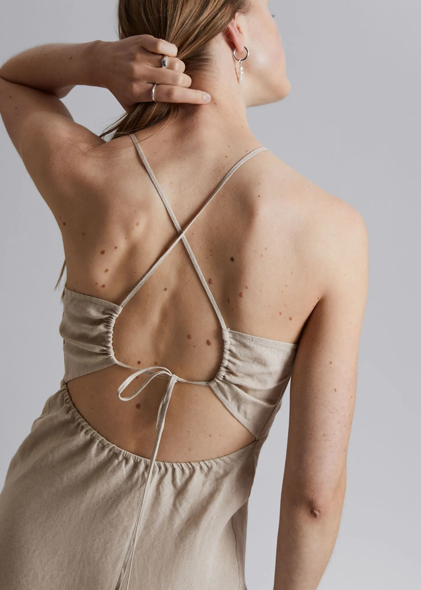 Strappy-Kjole Med Apen Rygg