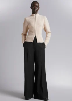 Strikket Cardigan Med Glidelas