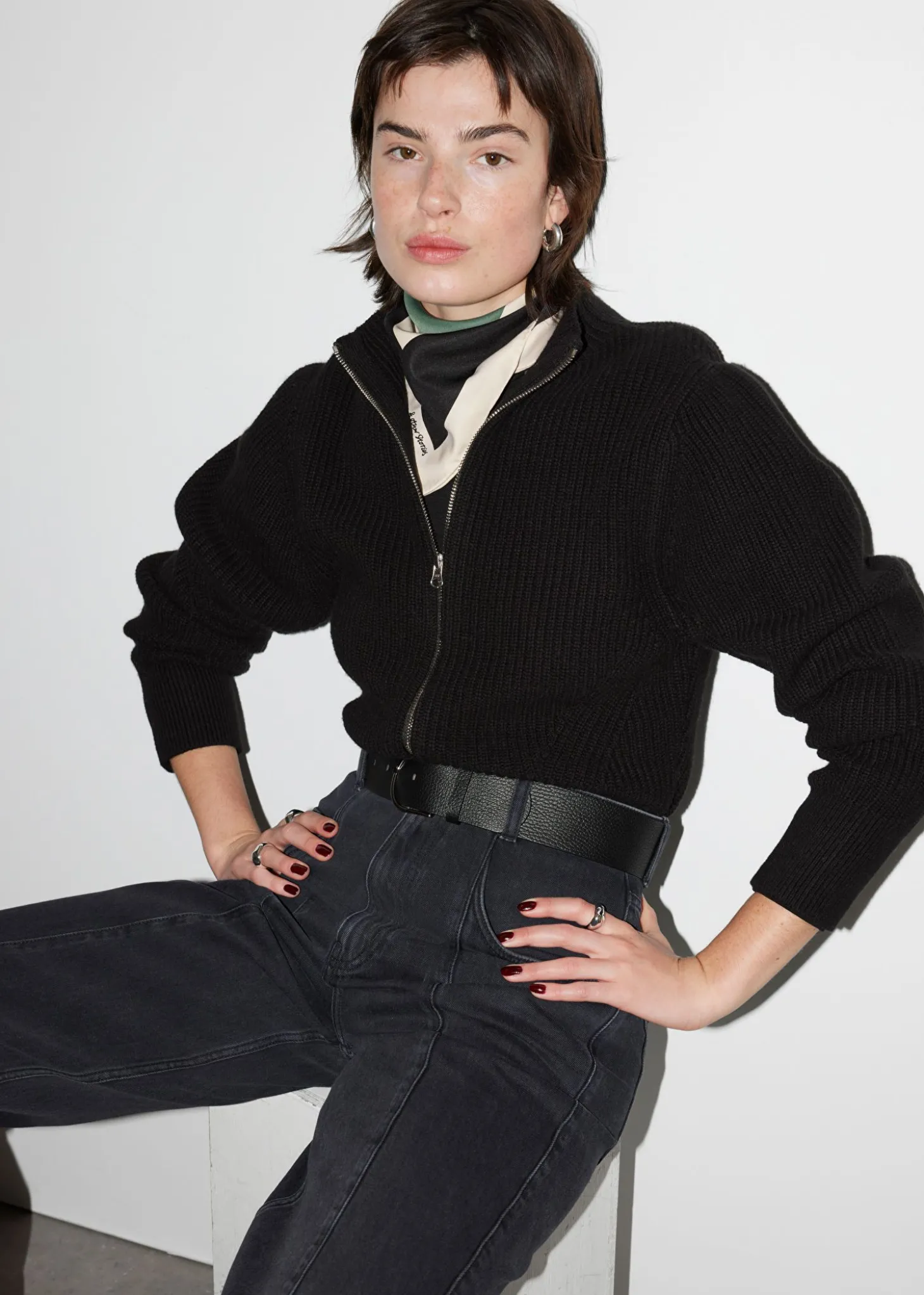 Strikket Cardigan Med Glidelas