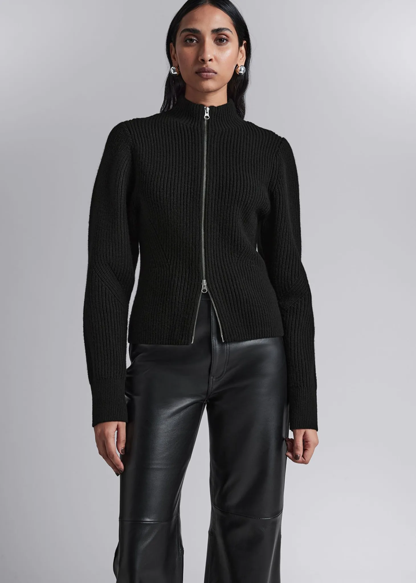 Strikket Cardigan Med Glidelas