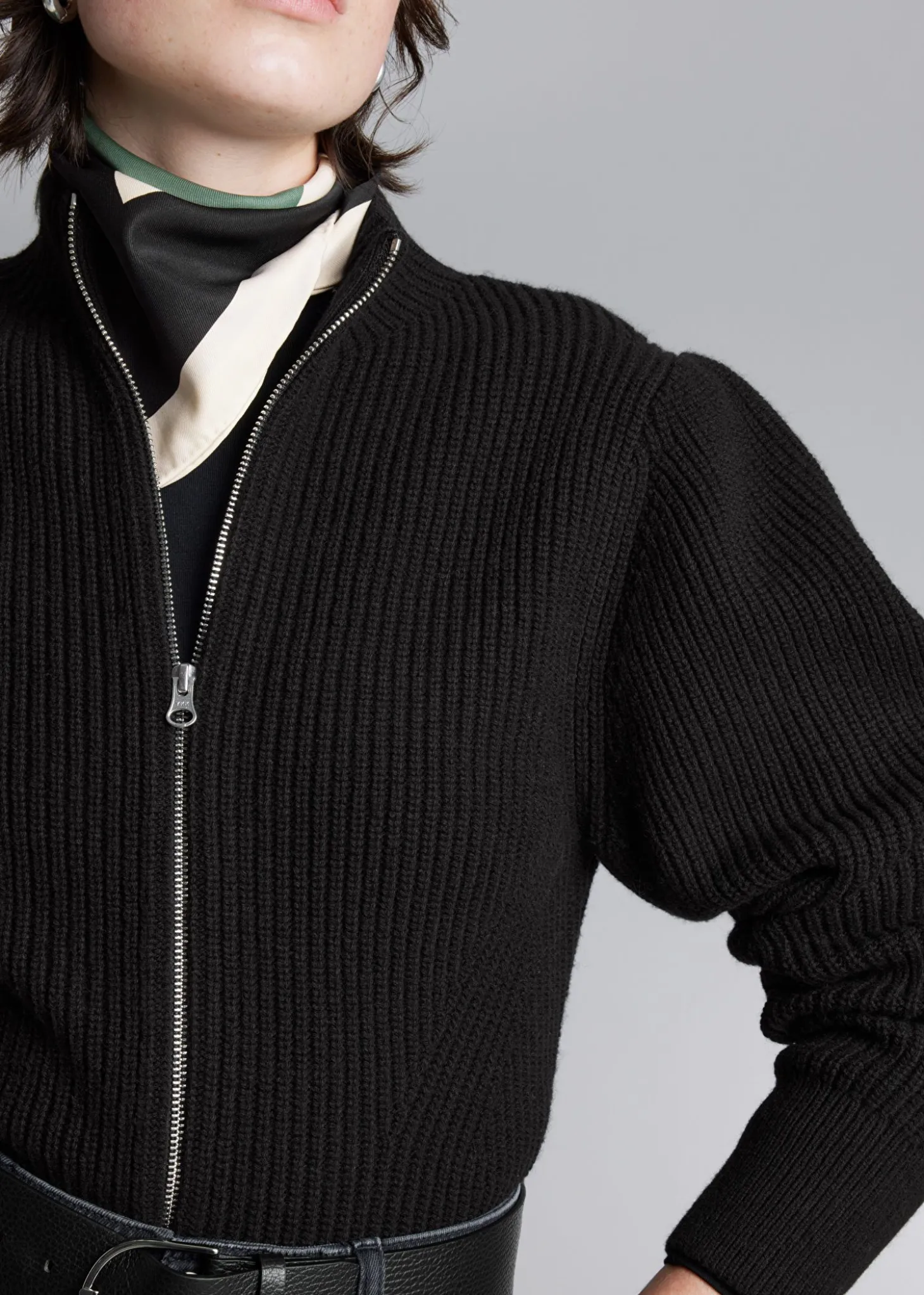 Strikket Cardigan Med Glidelas