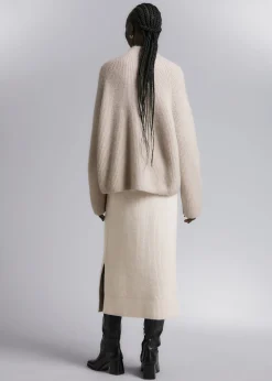 Strikket Mock Neck Jumper