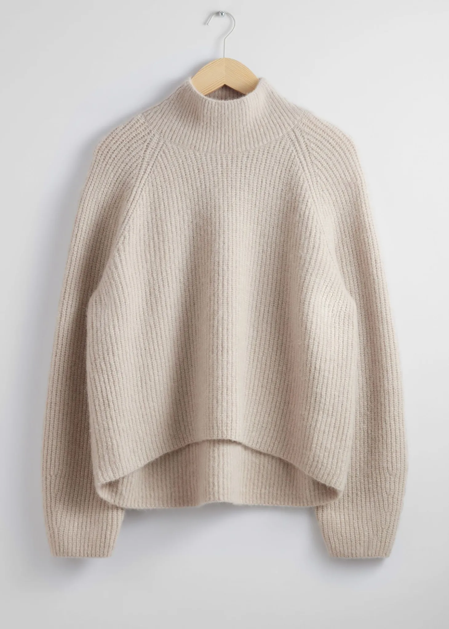 Strikket Mock Neck Jumper