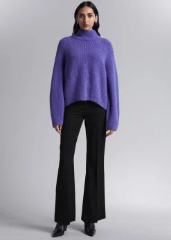 Strikket Mock Neck Jumper