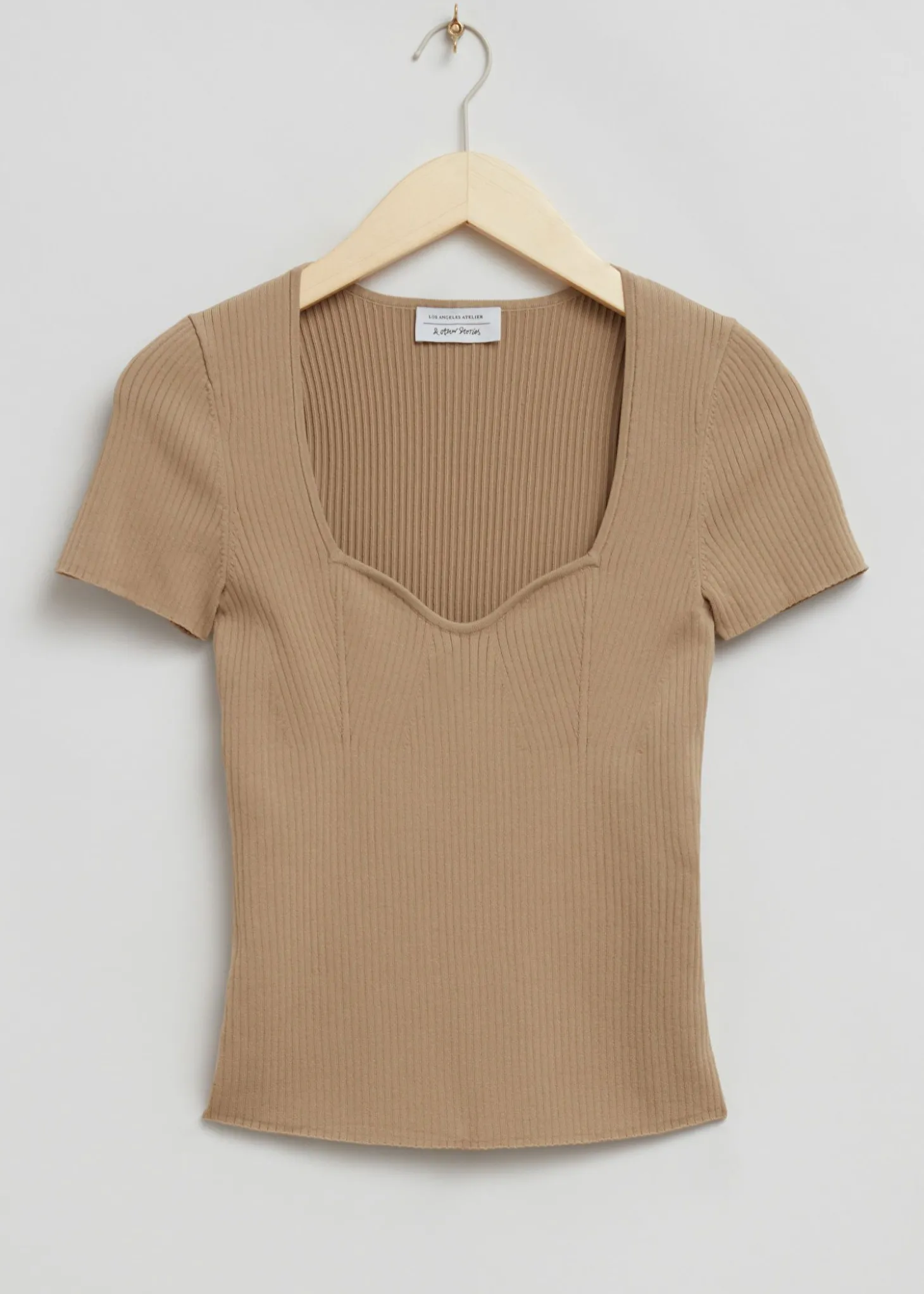 Strikket Sweetheart Neck Topp