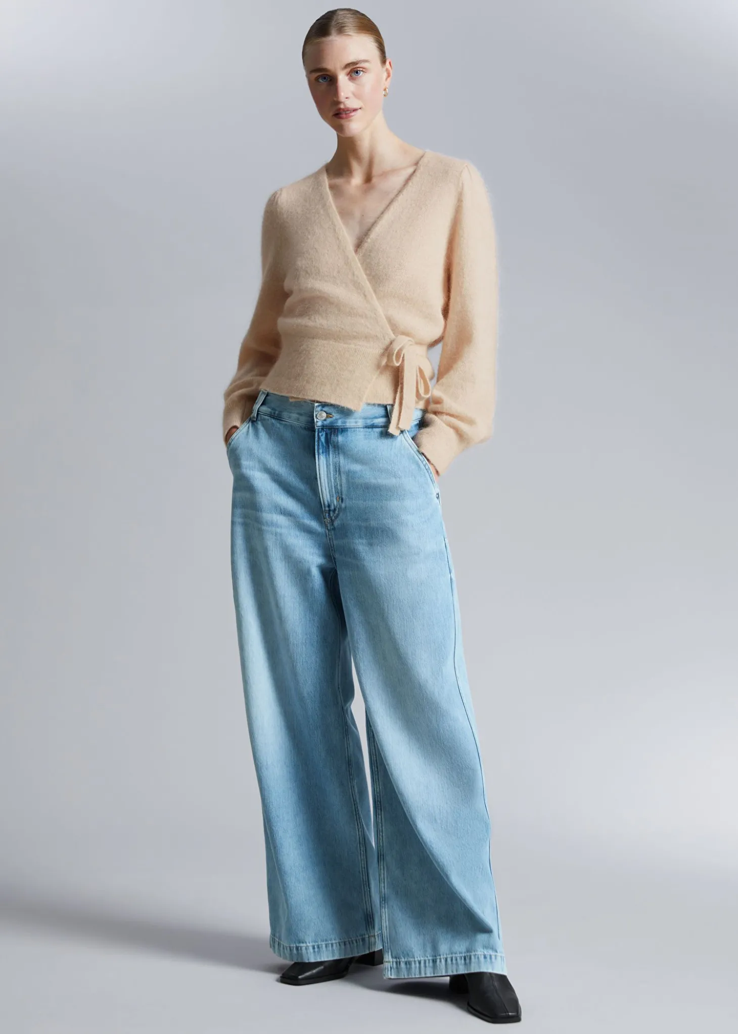 Strikket Wrap Cardigan