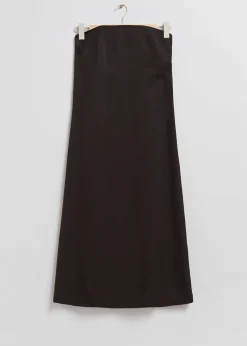 Stroppelos Bustier Midi-Kjole