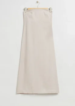 Stroppelos Bustier Midi-Kjole