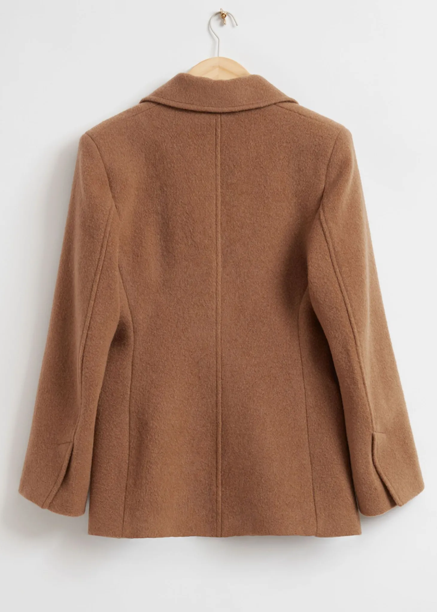 Topstitch Detail Mohair-Blend Blazer