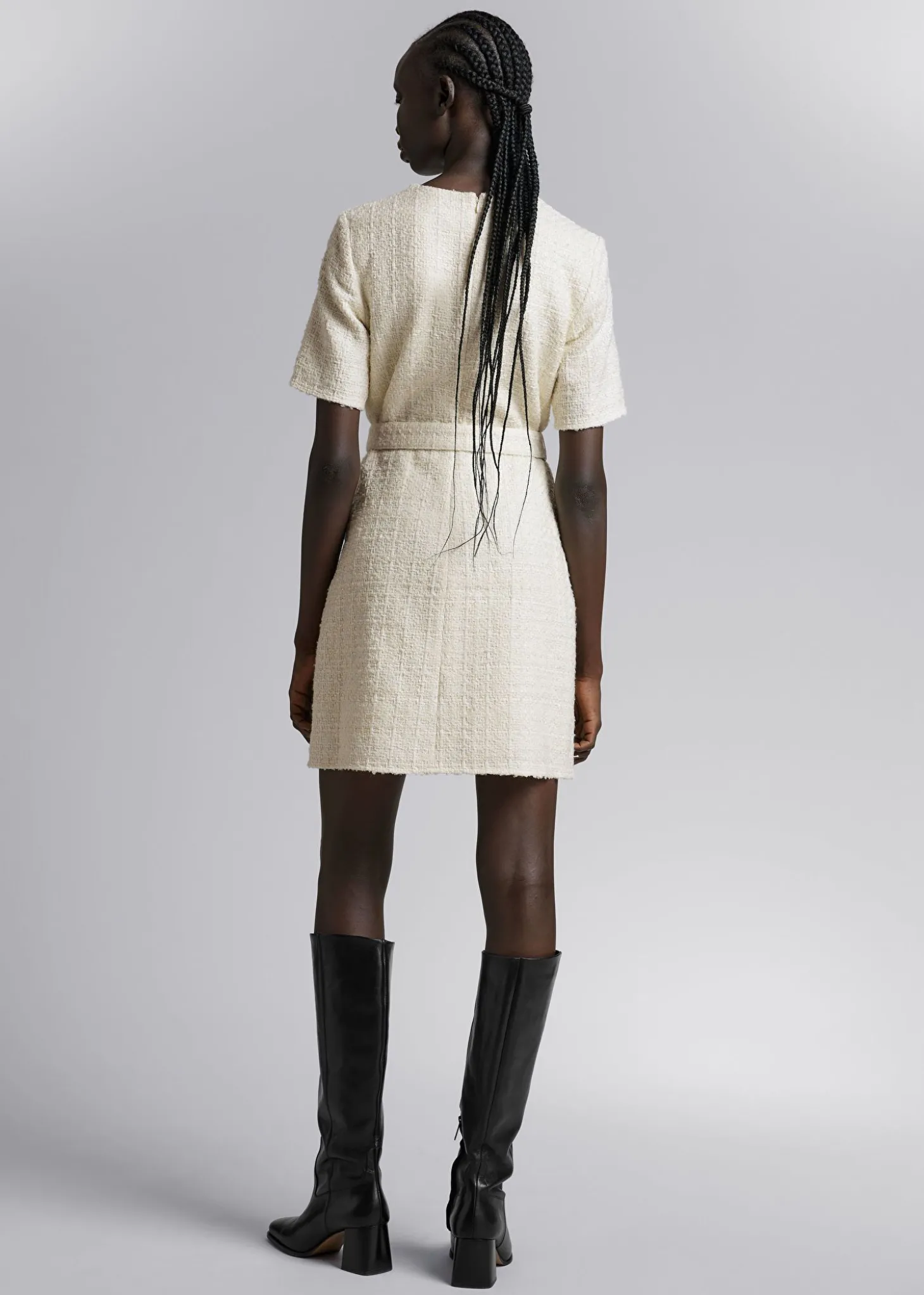Tweed Belted Mini Kjole