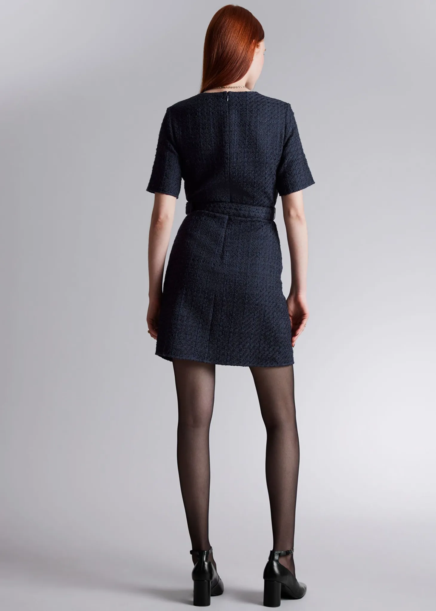 Tweed Belted Mini Kjole