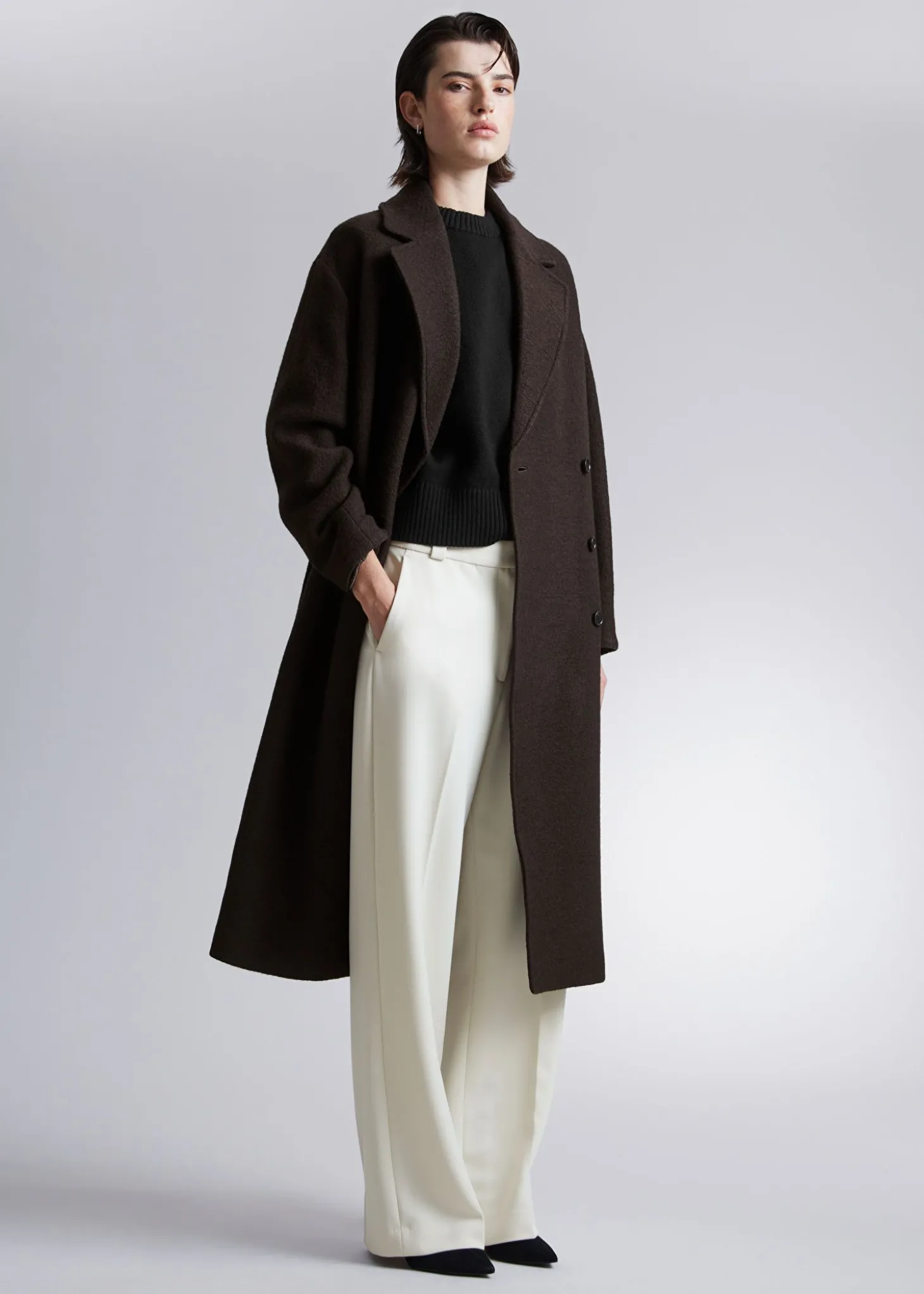Voluminos Belted Wool Coat