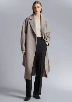 Voluminos Belted Wool Coat