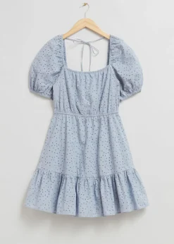 Voluminos Broderie Anglaise Minikjole