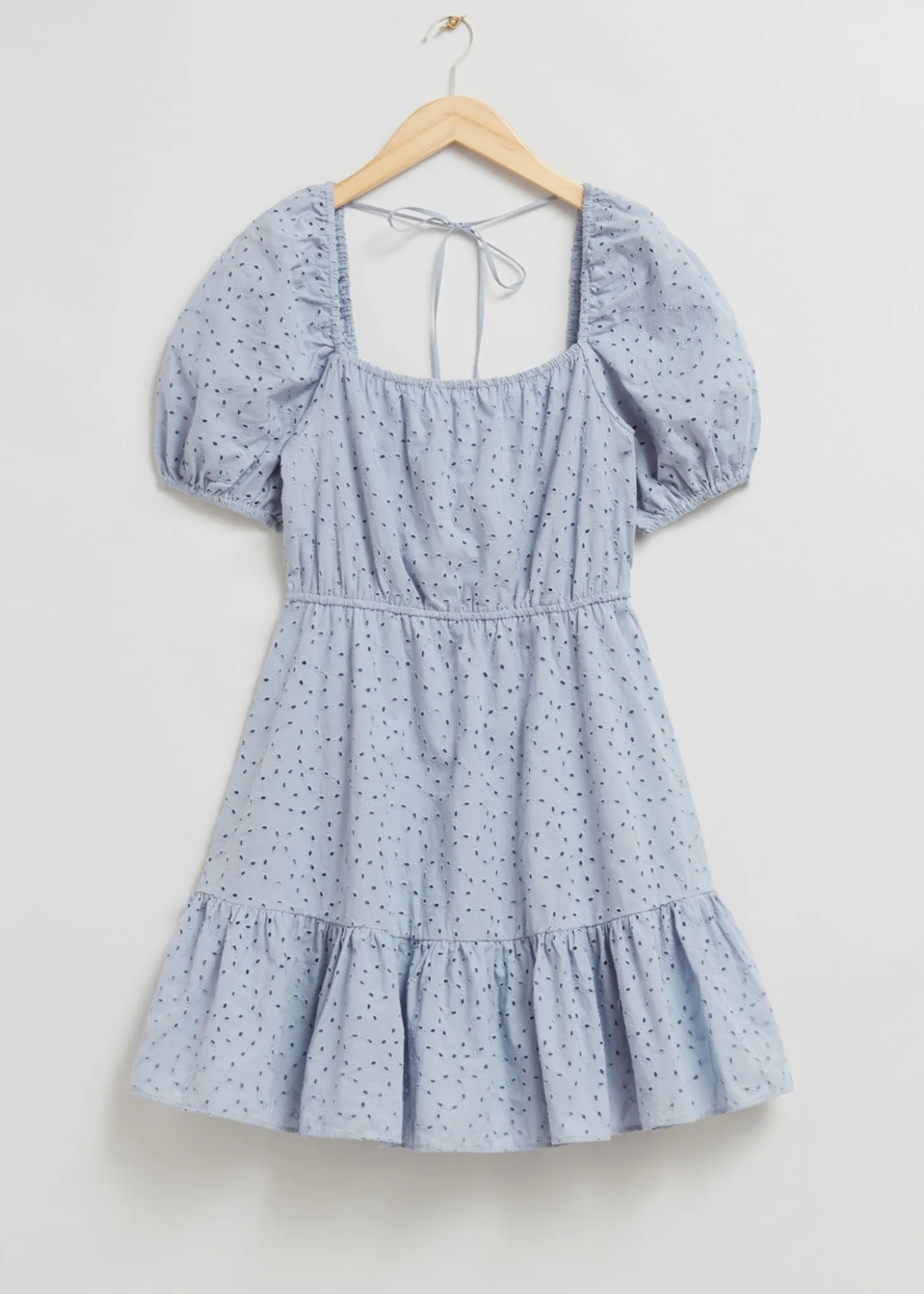 Voluminos Broderie Anglaise Minikjole