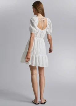 Voluminos Broderie Anglaise Minikjole